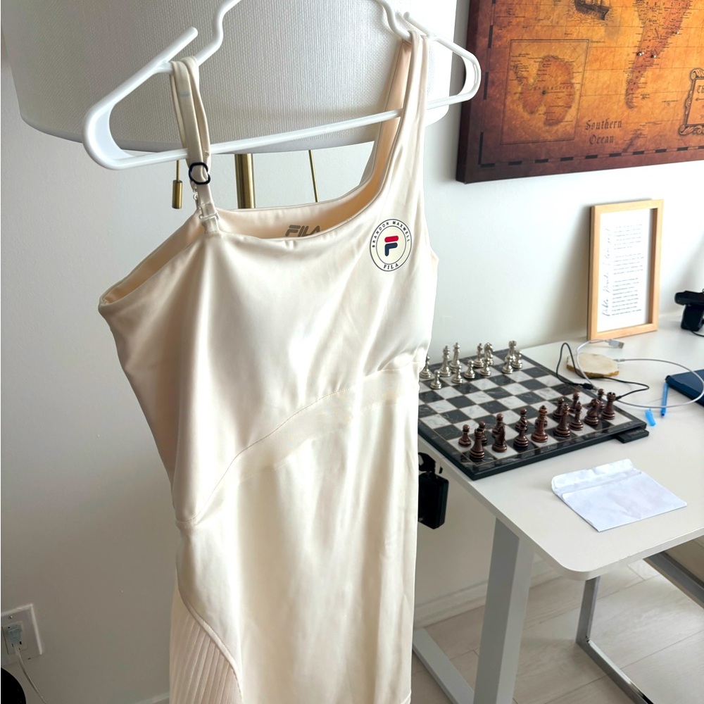 Fila Brandon Maxwell Collection asymettrical tennis dress